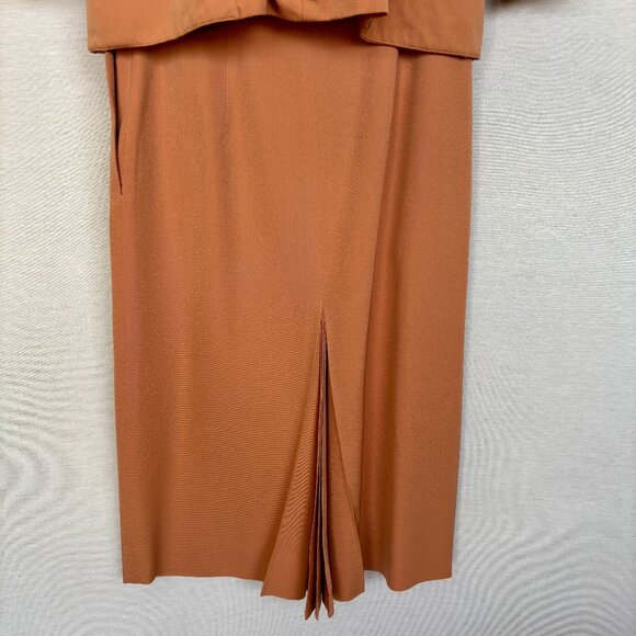 Vintage Women’s Tahari Skirt Suit Set in Terracotta Peach Size 6 - Picture 15 of 16